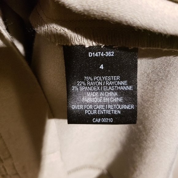 JEANNE BEKER Khaki loose fit Shift Dress SZ 4 - Picture 5 of 9